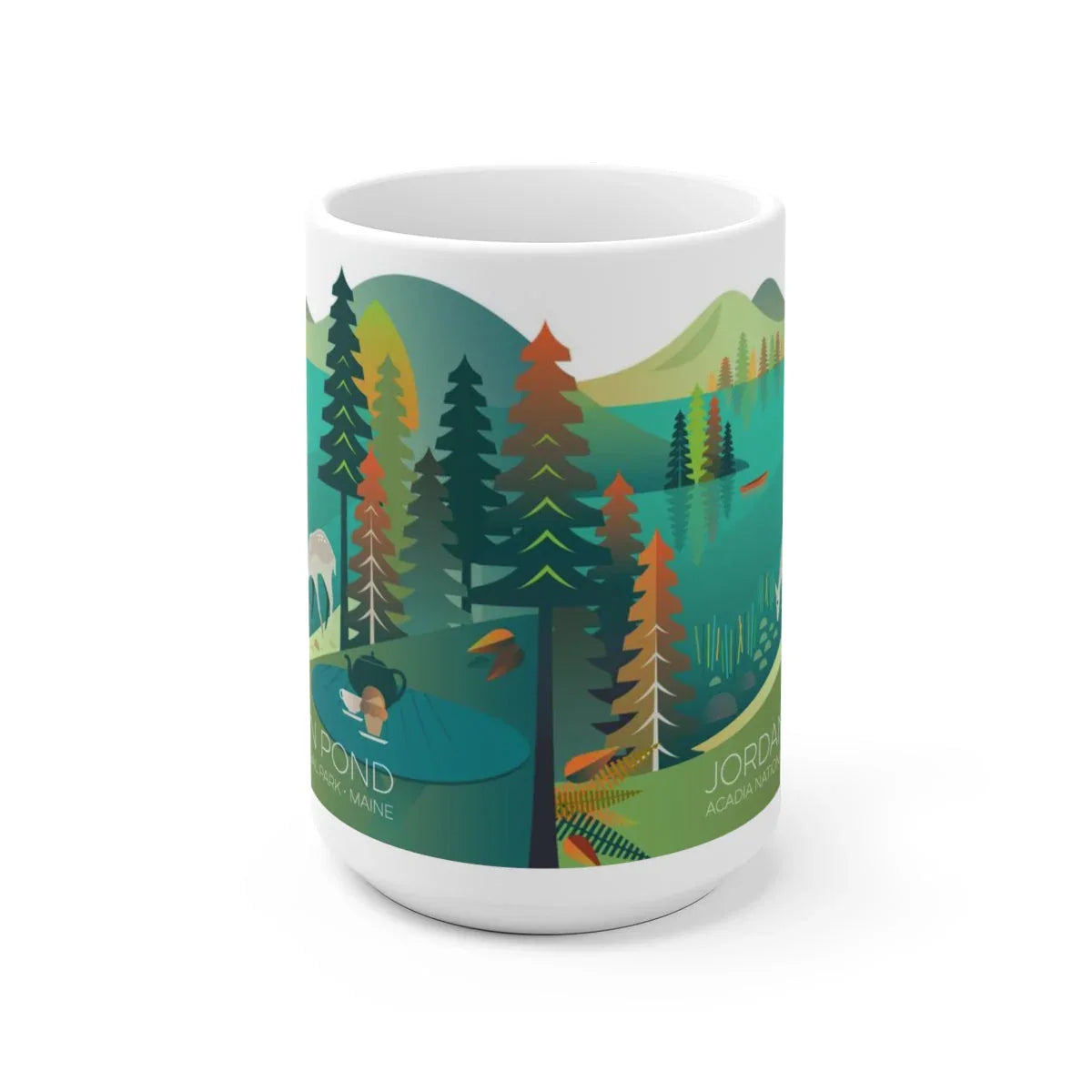 ACADIA NATIONAL PARK JORDAN POND 11 OZ OR 15 OZ CERAMIC MUG - BIG FRENCHIES
