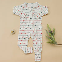 Tied with a Bow Christmas Bamboo Zippy Pajamas - BIG FRENCHIES