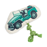Country Living Retro Army Jeep with Squeaker & Crinkle Paper Plush Dog Toy - BIG FRENCHIES