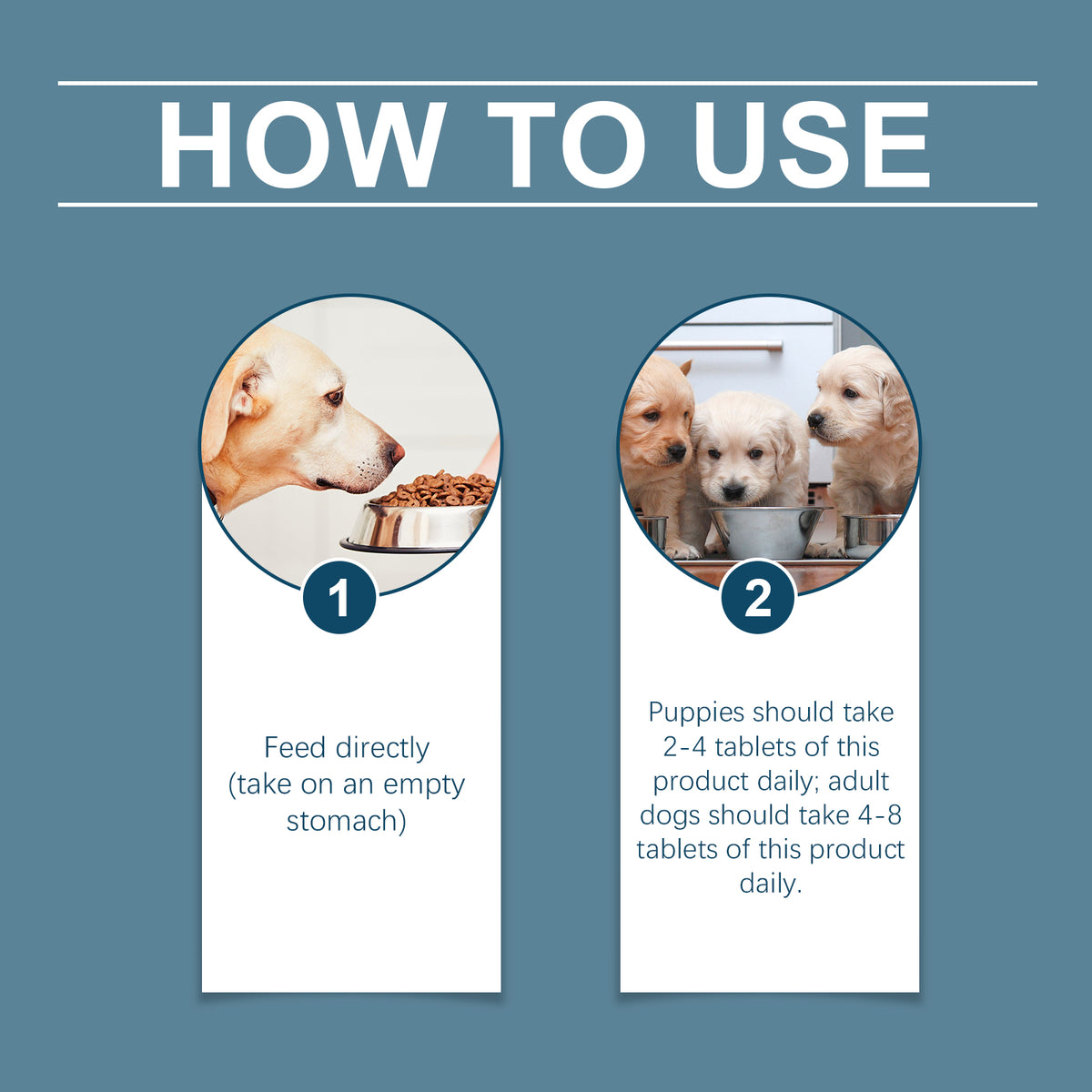 Dog Mineral Supplement Tablets, 80 Chewable Minerals Tablets For Pica, Appetite & Bone Health Support, Non-GMO Human Gra