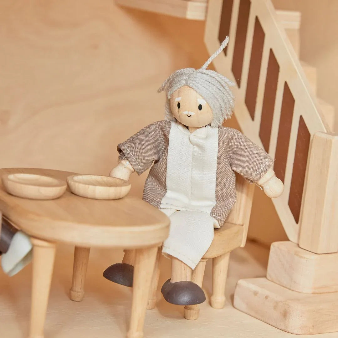 Grandfather Dollhouse Figure - Fair Skin Tone - BIG FRENCHIES