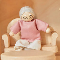 Grandmother Dollhouse Figure - Fair Skin Tone - BIG FRENCHIES