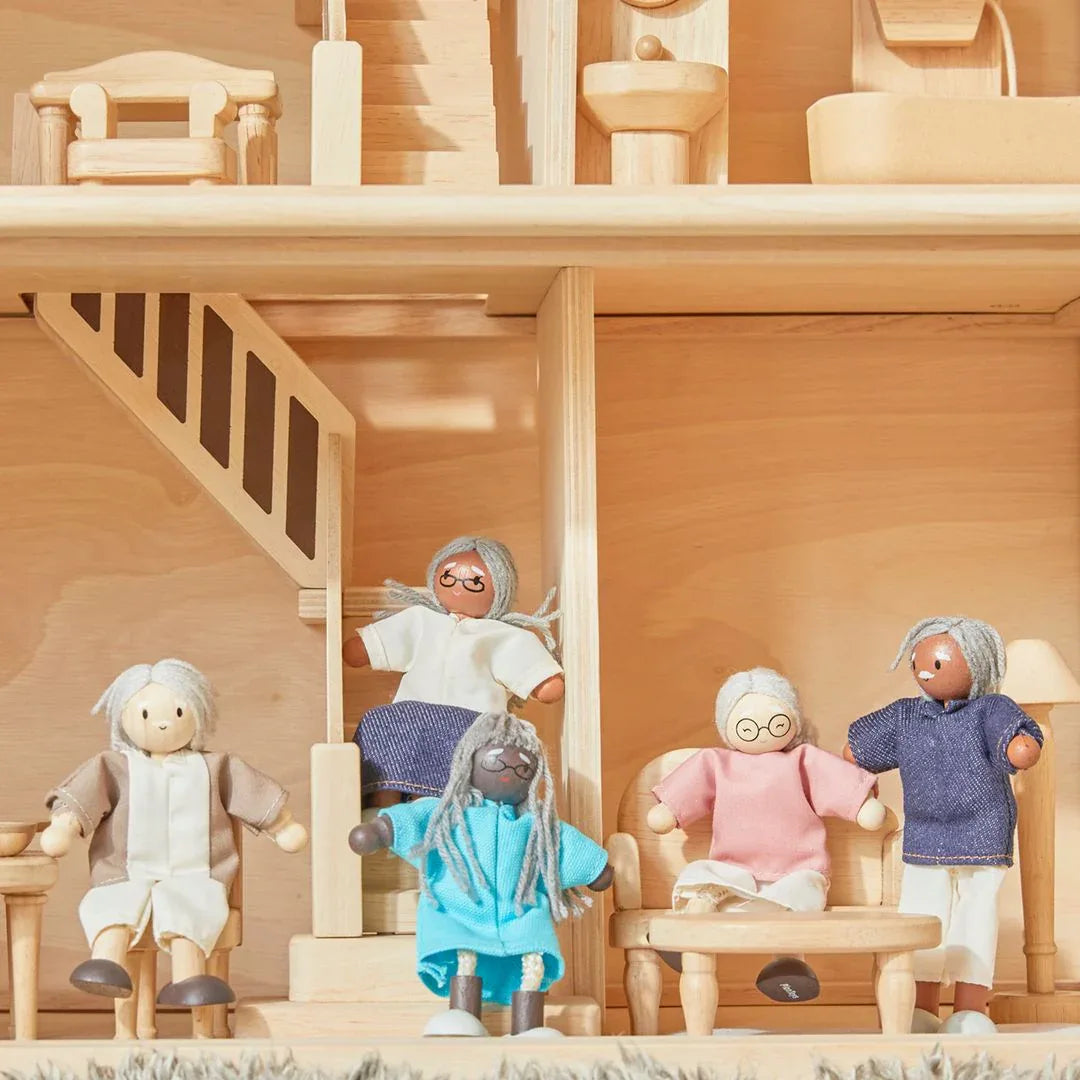 Grandmother Dollhouse Figure - Fair Skin Tone - BIG FRENCHIES