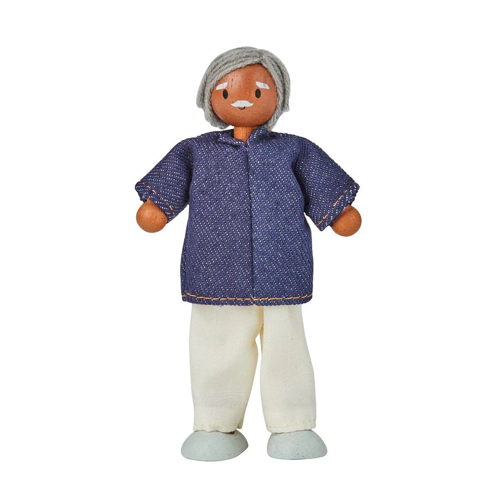 Grandfather Dollhouse Figure - Medium Skin Tone - BIG FRENCHIES
