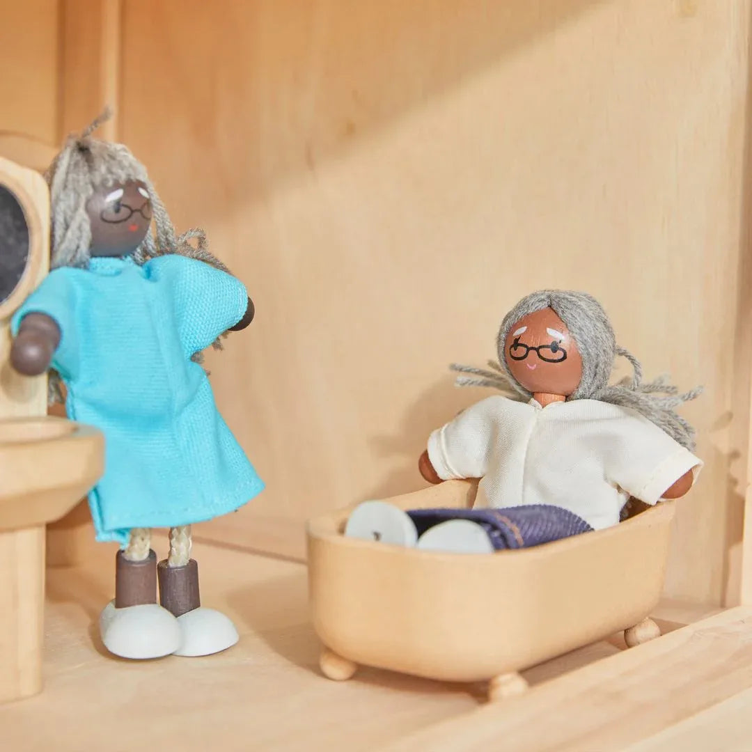 Grandmother Dollhouse Figure - Medium Skin Tone - BIG FRENCHIES