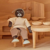 Grandfather Dollhouse Figure - Dark Skin Tone - BIG FRENCHIES