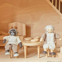 Grandfather Dollhouse Figure - Dark Skin Tone - BIG FRENCHIES