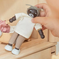 Grandfather Dollhouse Figure - Dark Skin Tone - BIG FRENCHIES