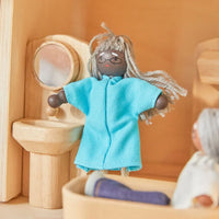 Grandmother Dollhouse Figure - Dark Skin Tone - BIG FRENCHIES