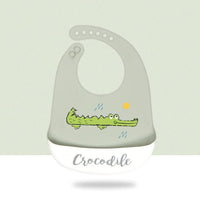 Baby Cartoon Silicone Bib Waterproof And Dirt-proof Super Soft
