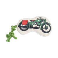 Country Living Retro Army Motorcycle with Squeaker & Crinkle Paper Plush Dog Toy - BIG FRENCHIES