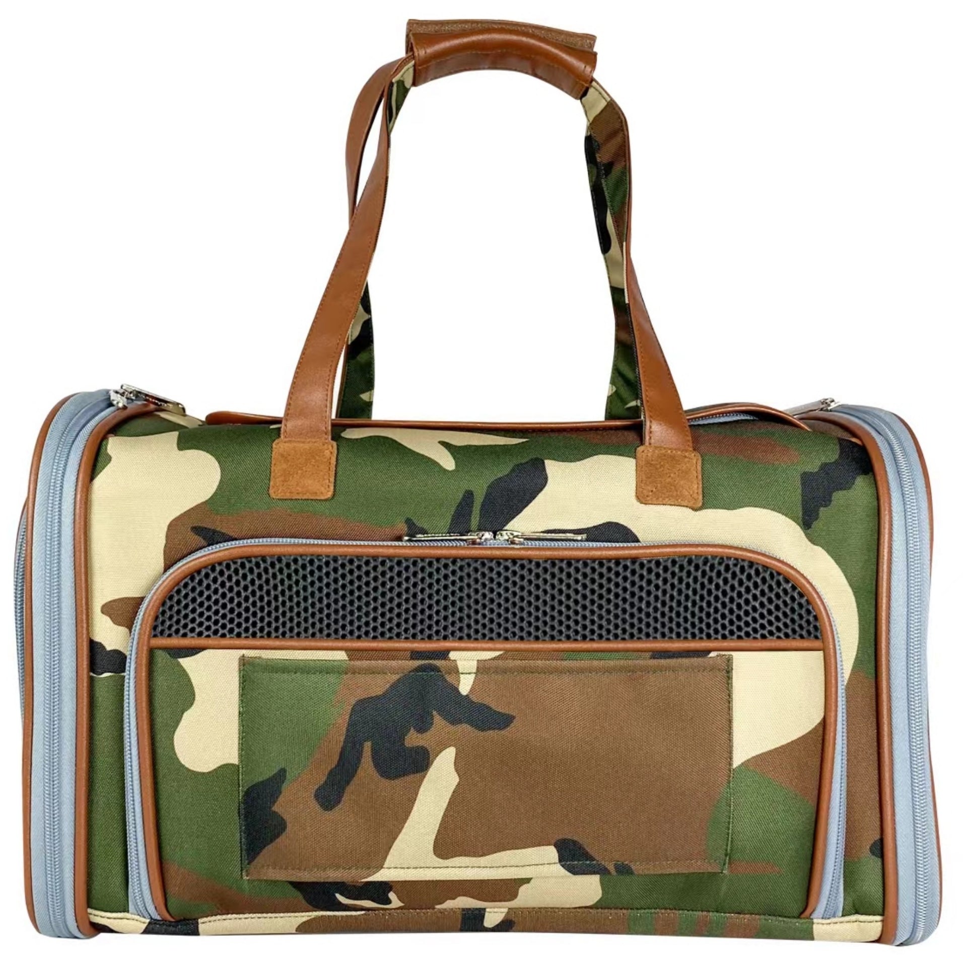 Mr. Peanut's Gold Series Standard Size Airline Compliant Expandable Pet Carrier - Prints Edition - BIG FRENCHIES