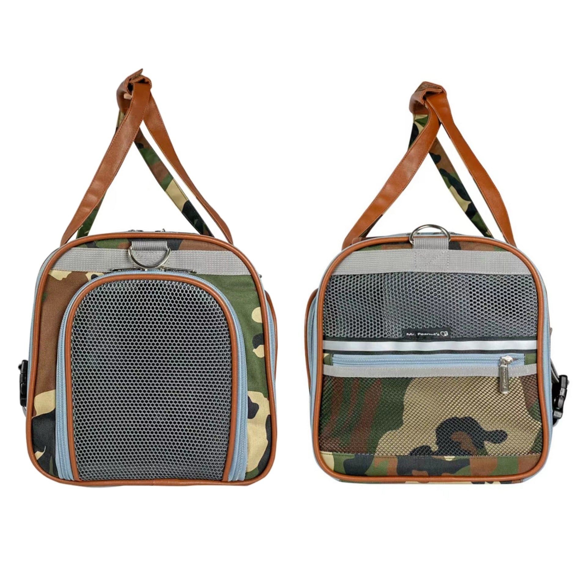 Mr. Peanut's Gold Series Standard Size Airline Compliant Expandable Pet Carrier - Prints Edition - BIG FRENCHIES