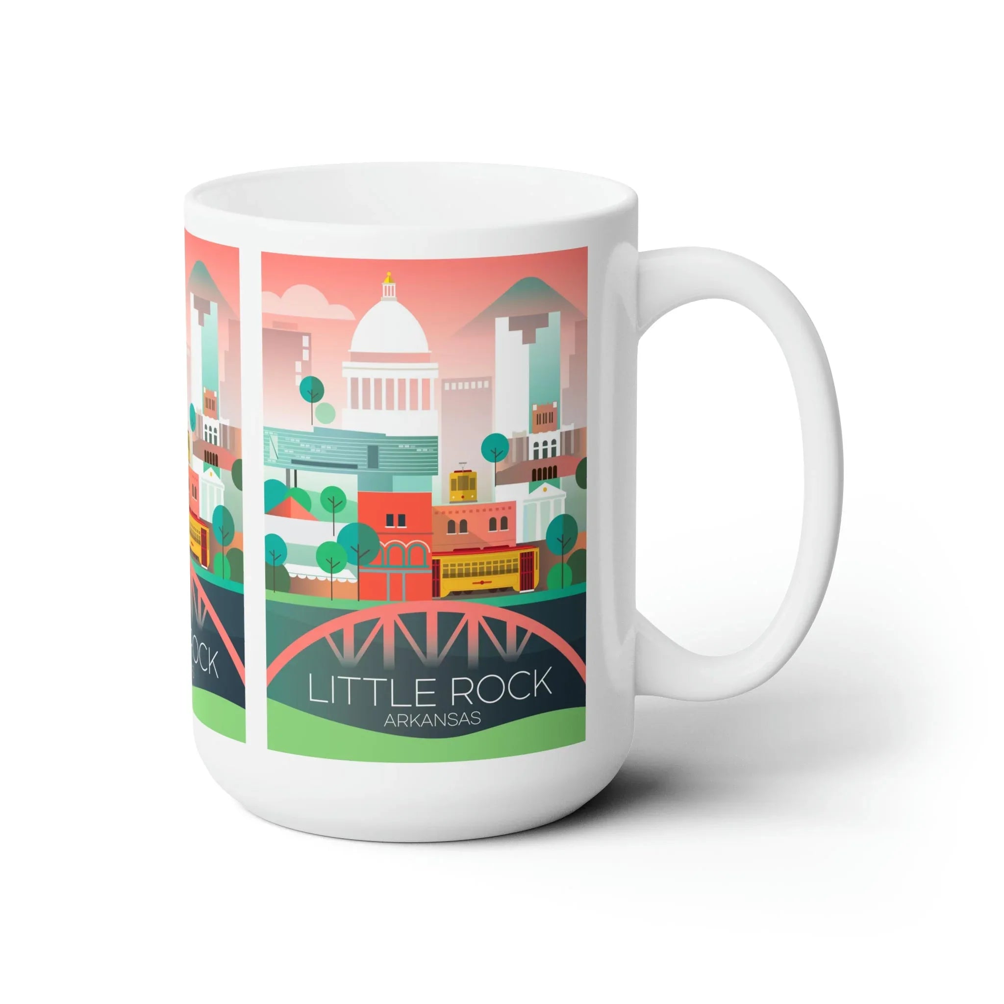 Little Rock, Arkansas Ceramic Mug 11oz or 15oz - BIG FRENCHIES