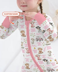 Custom Name God Says I Am Farm Animals Bamboo Convertible Zippy