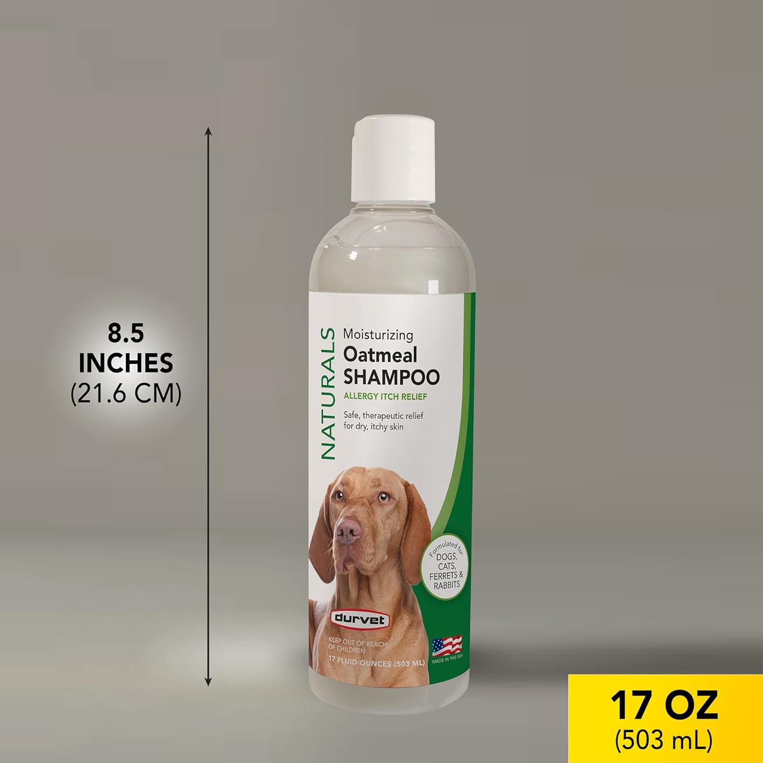 Durvet Naturals Anti-Itch Oatmeal Dog Moisturizing Grooming Shampoo 17 oz.