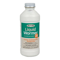 Puppy Dog Durvet Liquid Wormer 2x Puppies Adult Dogs 8 Oz. Hookworms Roundworms Safe