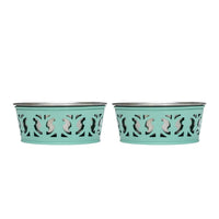 Country Living Set of 2 Stainless Steel Dog Bowls – Farmhouse Style, Ideal for Small to Medium Dogs - BIG FRENCHIES