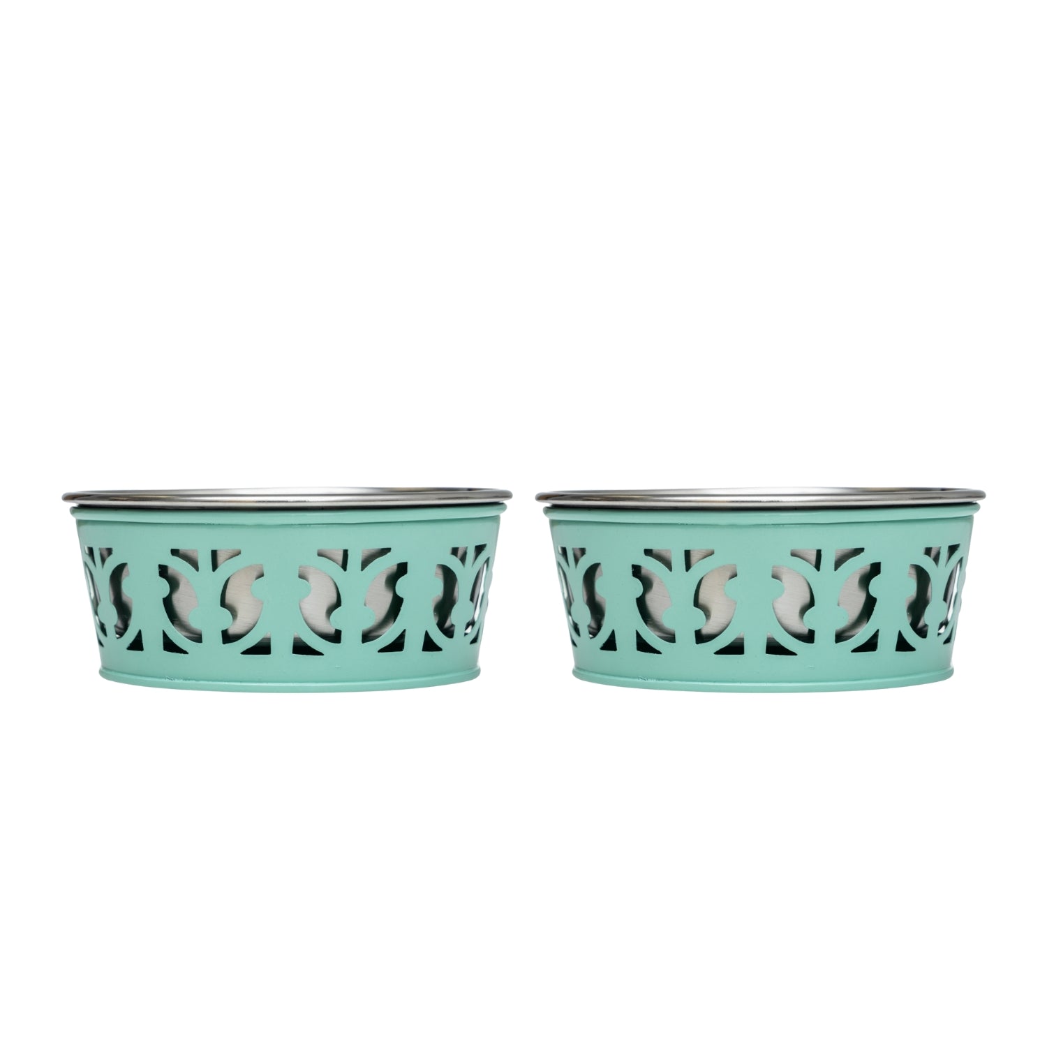 Country Living Set of 2 Stainless Steel Dog Bowls – Farmhouse Style, Ideal for Small to Medium Dogs - BIG FRENCHIES
