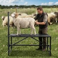 Livestock Stand with Adjustable Height and Metal