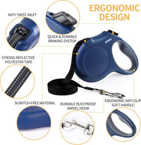 16ft Retractable Dog Leash with Dispenser and Poop Bags - BIG FRENCHIES