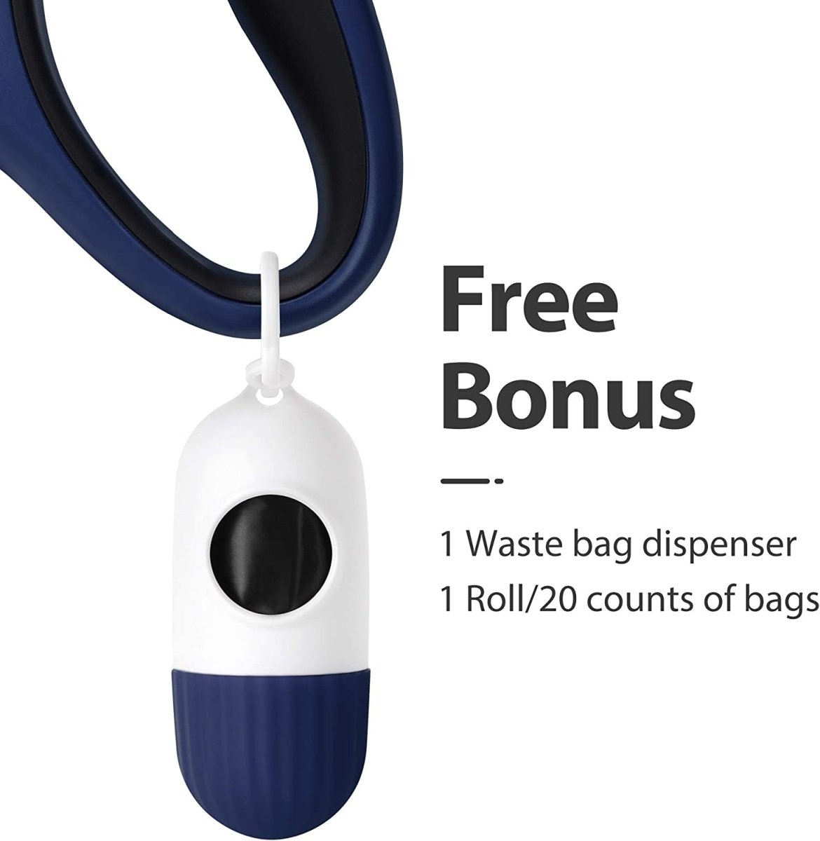 16ft Retractable Dog Leash with Dispenser and Poop Bags - BIG FRENCHIES