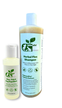 FLEA-X KIT: Flea Shampoo, Flea Tick Bug Repellent