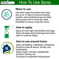 Bed Bug & Mite Killer Spray 16 oz | Natural & Non-Toxic | Premo Guard