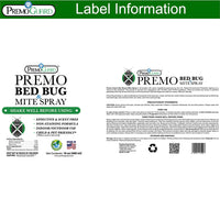 Bed Bug & Mite Killer Spray 16 oz | Natural & Non-Toxic | Premo Guard