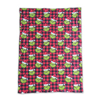 Plaid green face milk silk minky blankets - BIG FRENCHIES