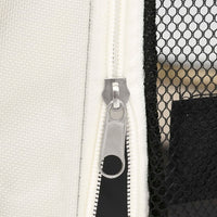Dog Playpen Blue and Cream Polyester, Steel 43.3 x 43.3 x 22.8 in