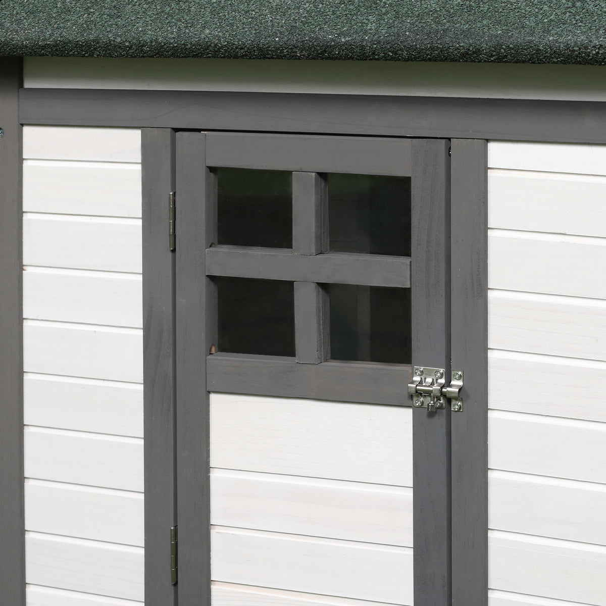 77" Wooden Chicken Coop with Nesting Box, Cute Outdoor Hen House with Removable Tray, Ramp Run, for Garden Backyard, Gra