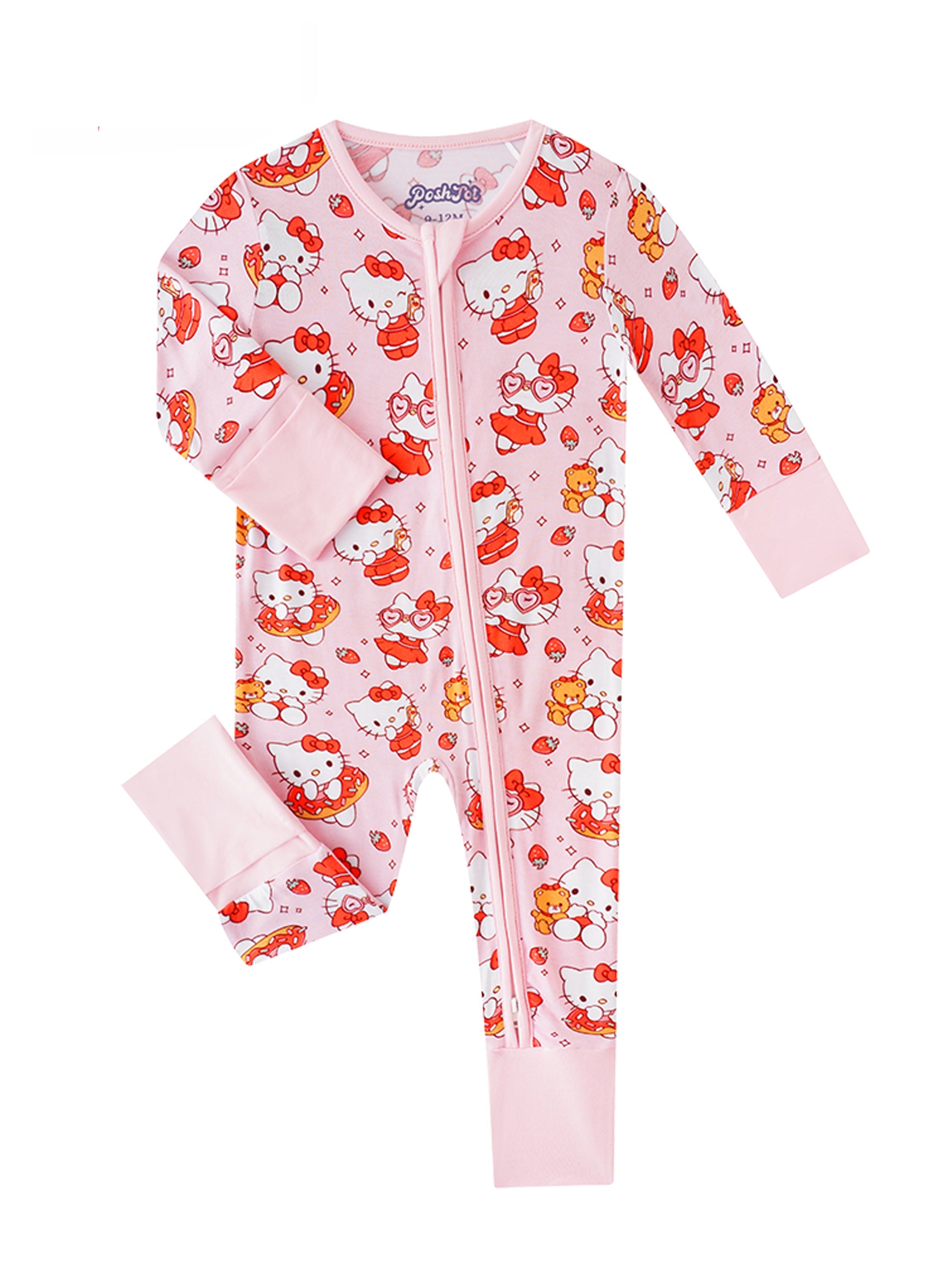 PoshTOT Sanrio Hello Kitty Bamboo Baby Convertible Zippy Romper