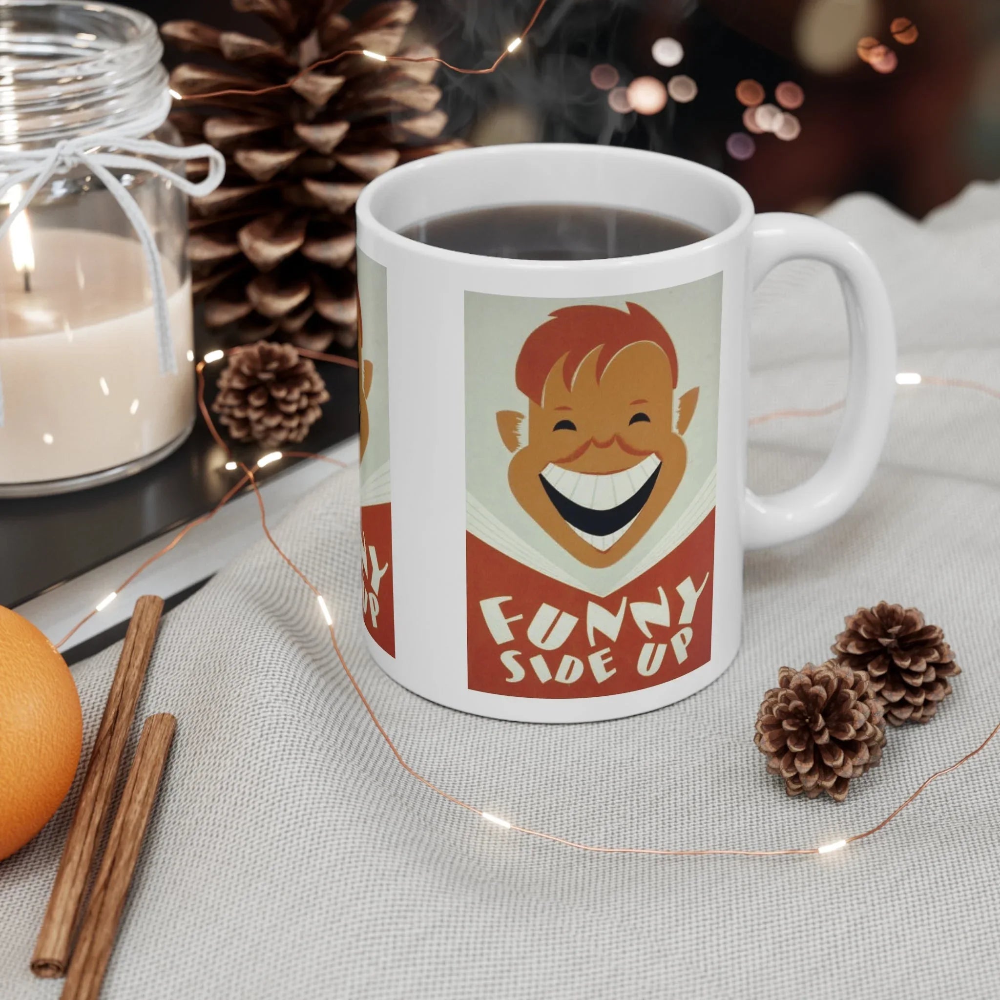 ROADSIDE MUGS - Funny Side Up WPA Ceramic Mug 11oz - BIG FRENCHIES