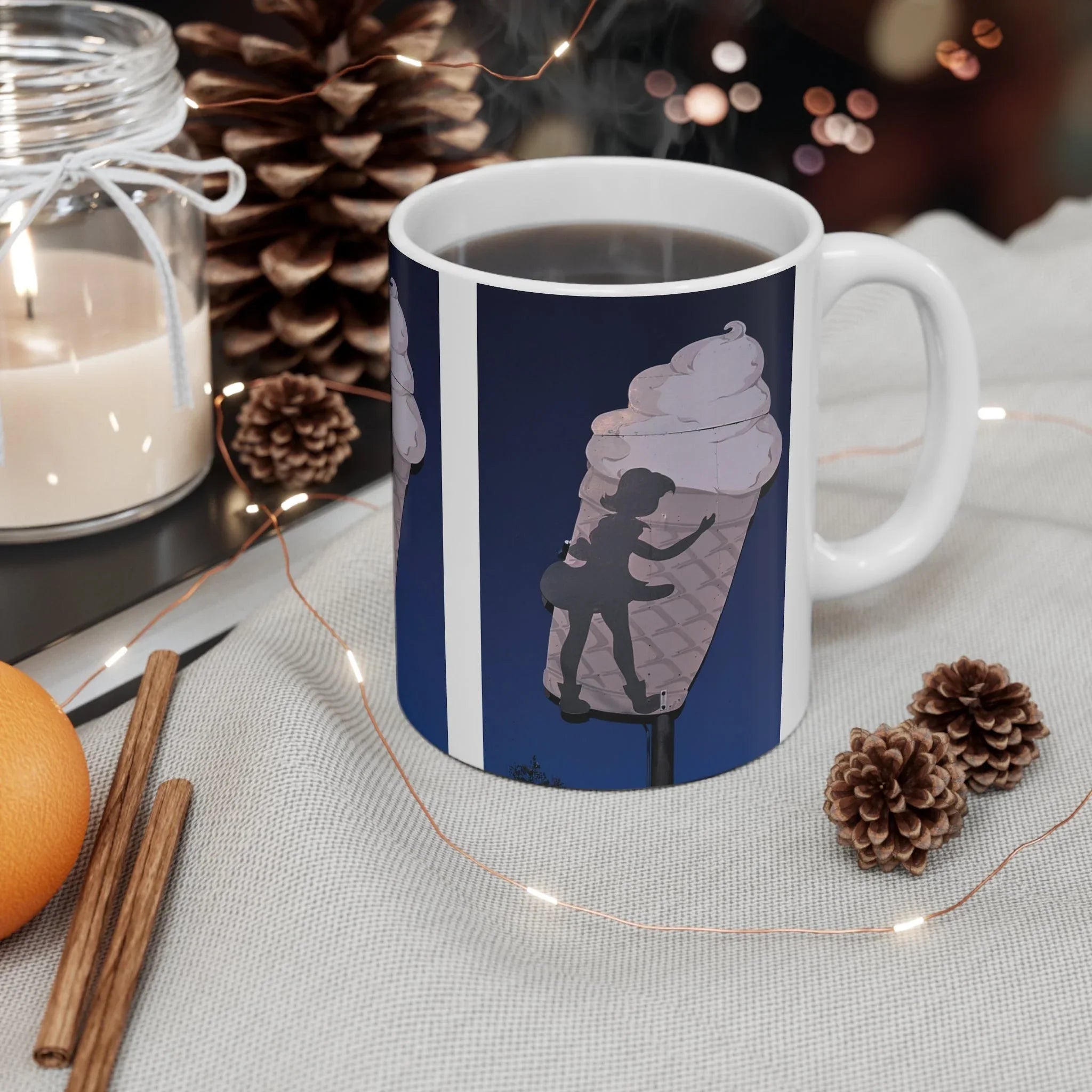 ROADSIDE MUGS - Miss Lisa's Ice Cream Ceramic Mug 11oz - BIG FRENCHIES
