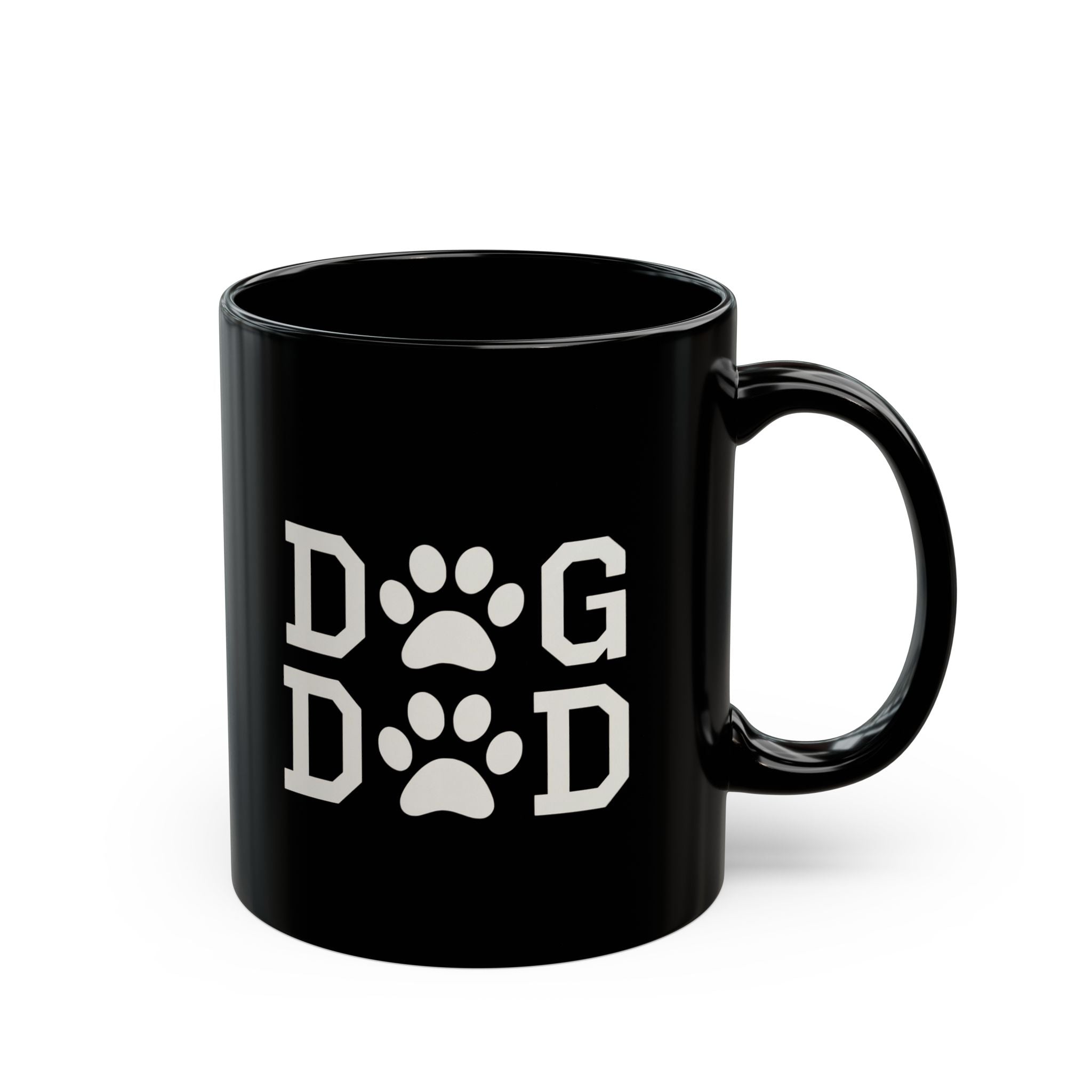 Dog Dad Black Mug