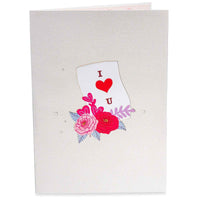 Love Typewriter Pop Up Card - 5" x 7"