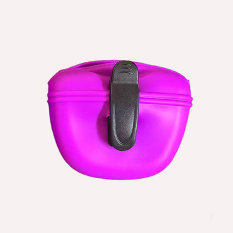 Silicone Pet Training Bag Dog Treat Bag Outdoor Training Snack Waist Bag