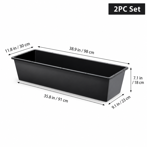 2-piece Dual-purpose Plastic Livestock Feed Trough Suitable For Daily Feeding Of Horses, Goats, Pigs And Other Animals W