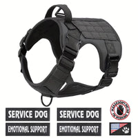 American Local Tactical Pet Boobs Service Dog Harness Vest Adjustable Reflective Dog Harness Metal Buckle Hiking Trainin