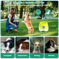 Automatic Dog Ball Launcher Rechargeable Interactive Pet Ball Thrower For Small Medium Dogs Interactive Dog Fetch Toy Wi