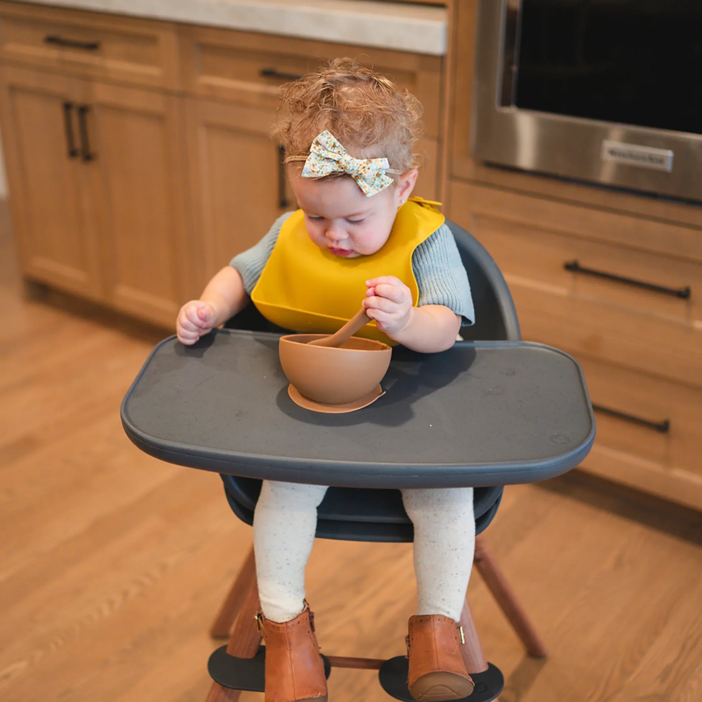 Charcoal Suction Bowl and Spoon Set - BIG FRENCHIES