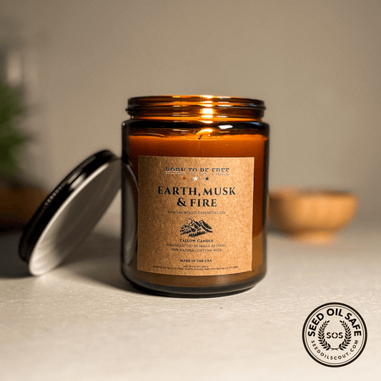 Earth Musk & Fire Tallow Candle - BIG FRENCHIES