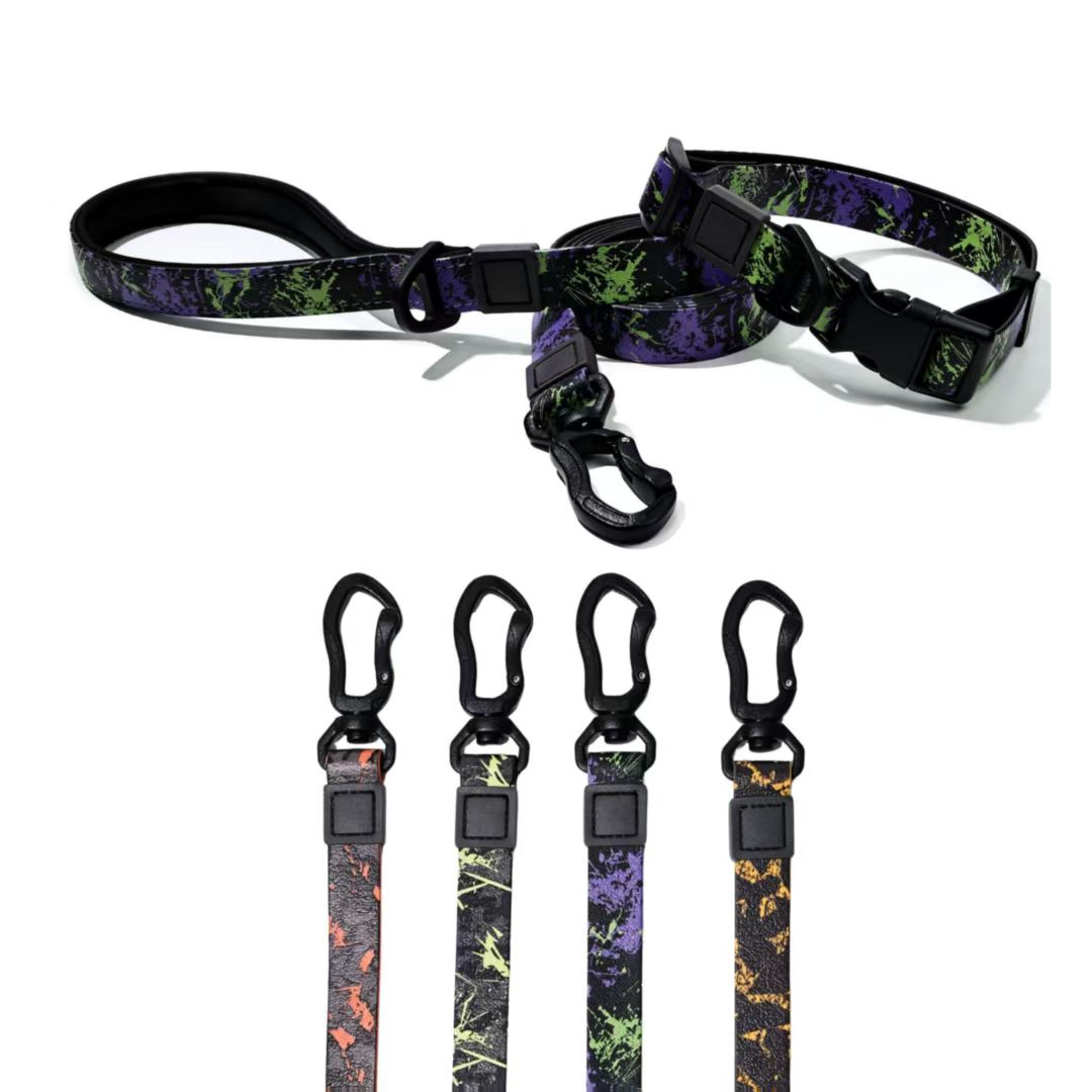 UV Printing Camouflage Embossed Pet Leash Set Is A Perfect Combination Of Style And Functionality Specially Designed For