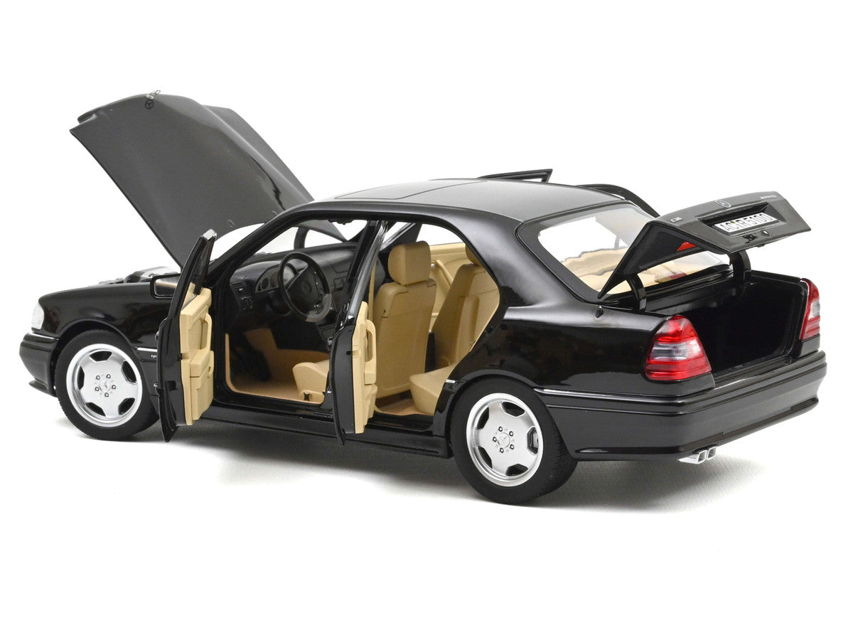 1993 Mercedes-Benz C36 AMG Black Metallic 1/18 Diecast Model Car by Norev