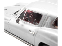 1963 Chevrolet Corvette Sting Ray Sebring Silver Metallic with Red Interior 1/18 Diecast Model Car by Norev
