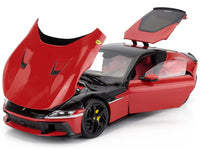 2024 Ferrari 12Cilindri Rosso Corsa Red with Black Top 1/18 Diecast Model Car by Polistil