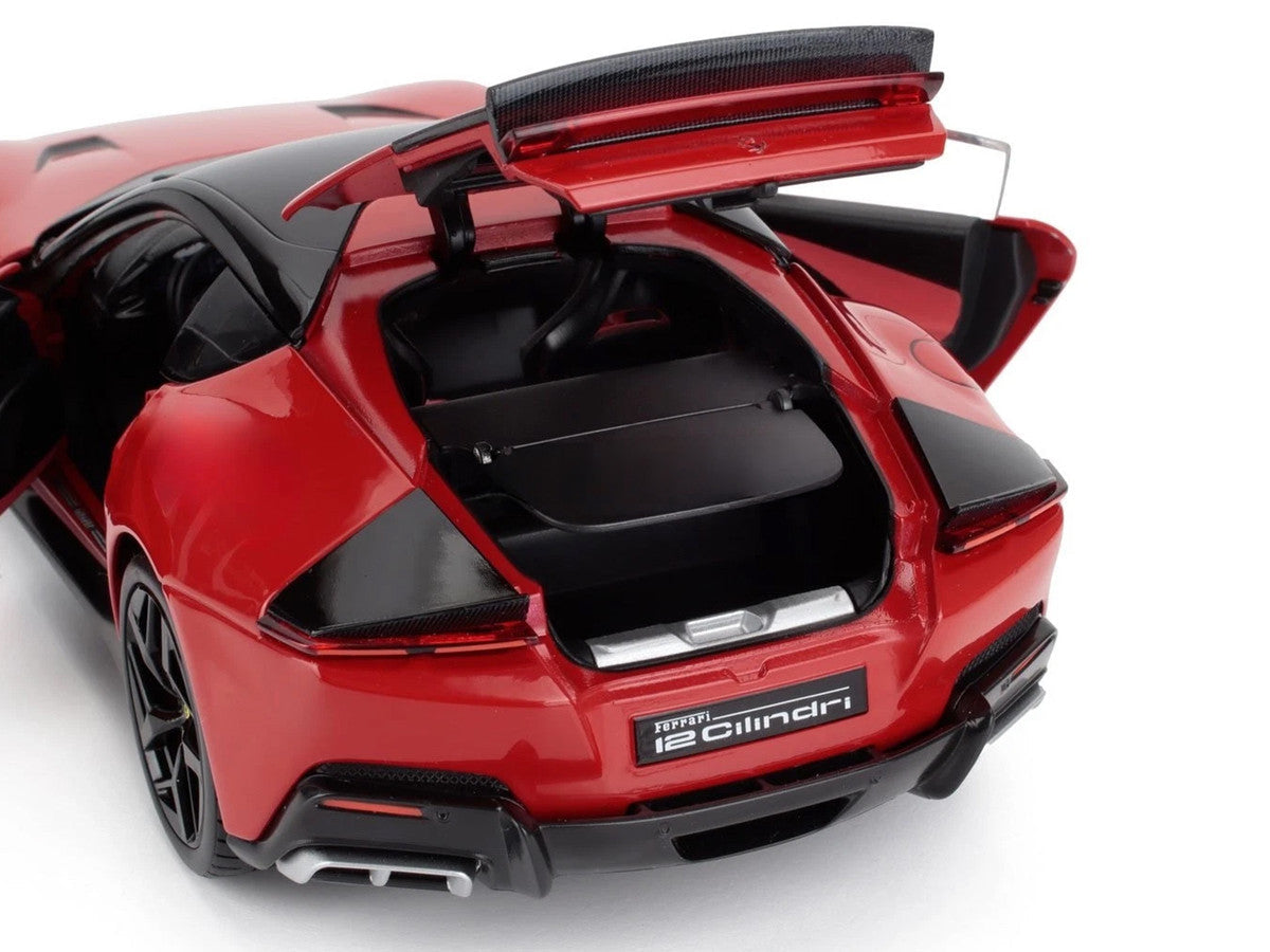2024 Ferrari 12Cilindri Rosso Corsa Red with Black Top 1/18 Diecast Model Car by Polistil