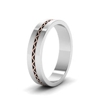 Mens Wave Comfort Fit Wedding Ring