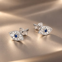 925 Sterling Silver White Gold Plated Synthetic Spinel 0.5x0.9cm Earrings for Women